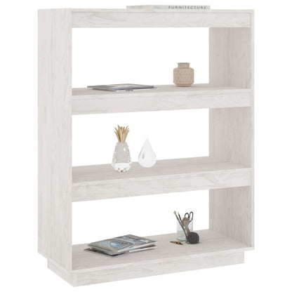 vidaXL Étagère à livres/Cloison de séparation Blanc 80x35x103 cm Bois de pin massif
