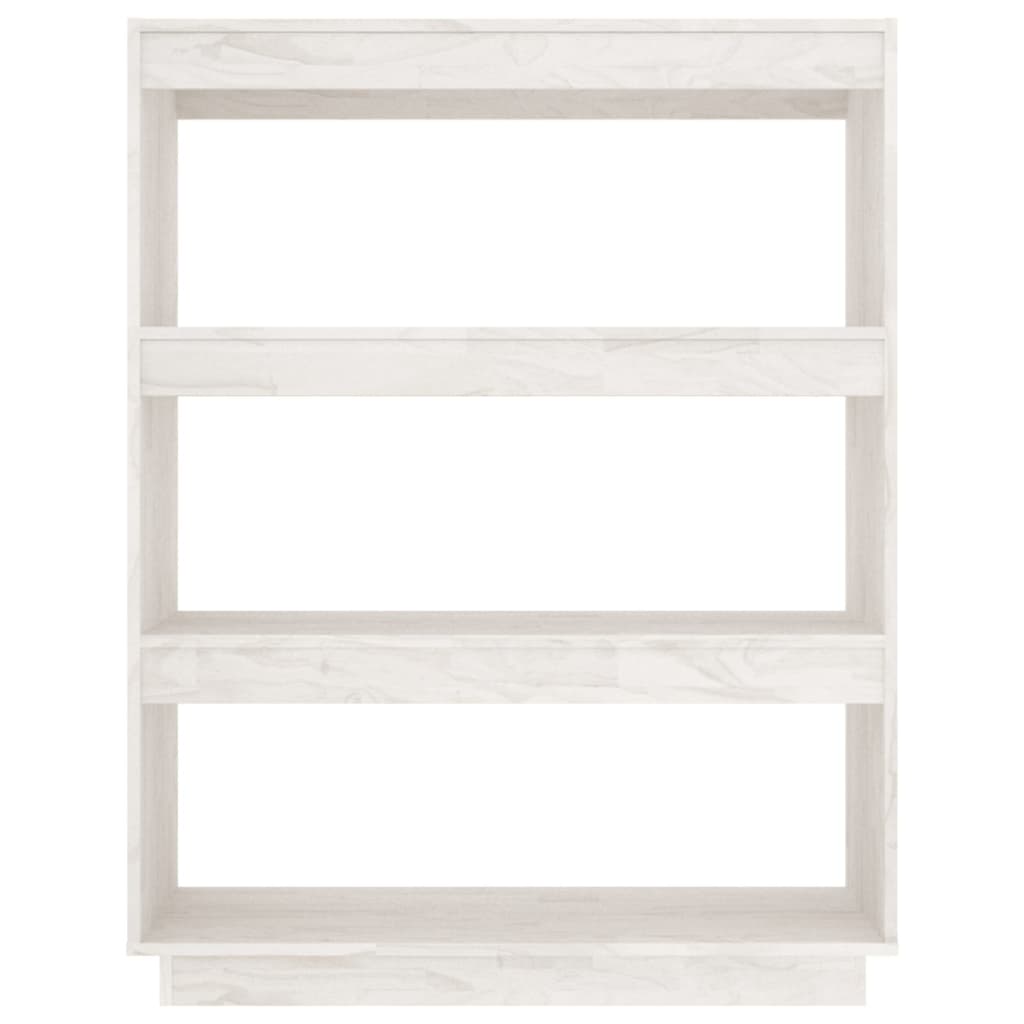 vidaXL Étagère à livres/Cloison de séparation Blanc 80x35x103 cm Bois de pin massif