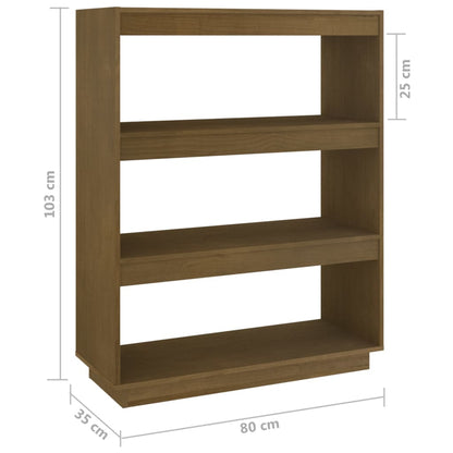 vidaXL Étagère/Séparateur de pièce Marron Miel 80x35x103 Bois de pin massif