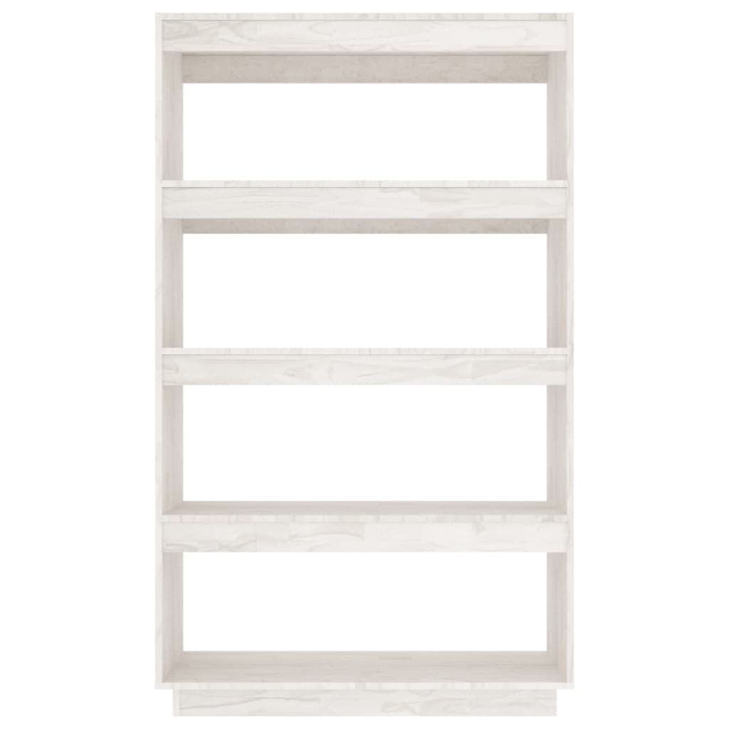 vidaXL Bücherregal/Raumteiler Weiß 80x35x135 cm Massivholz Kiefer