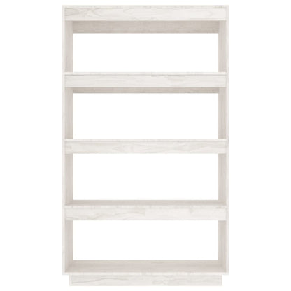 vidaXL Bücherregal/Raumteiler Weiß 80x35x135 cm Massivholz Kiefer