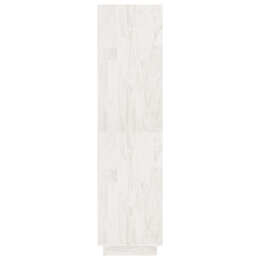 vidaXL Bücherregal/Raumteiler Weiß 80x35x135 cm Massivholz Kiefer