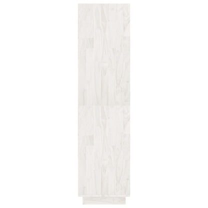 vidaXL Bücherregal/Raumteiler Weiß 80x35x135 cm Massivholz Kiefer