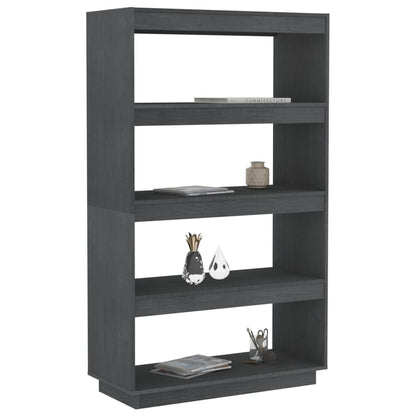 vidaXL Étagère/Séparateur de pièce gris 80x35x135 cm Bois de pin massif