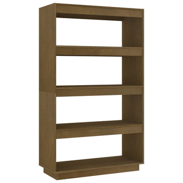vidaXL Bücherregal/Raumteiler Honigbraun 80x35x135 Massivholz Kiefer