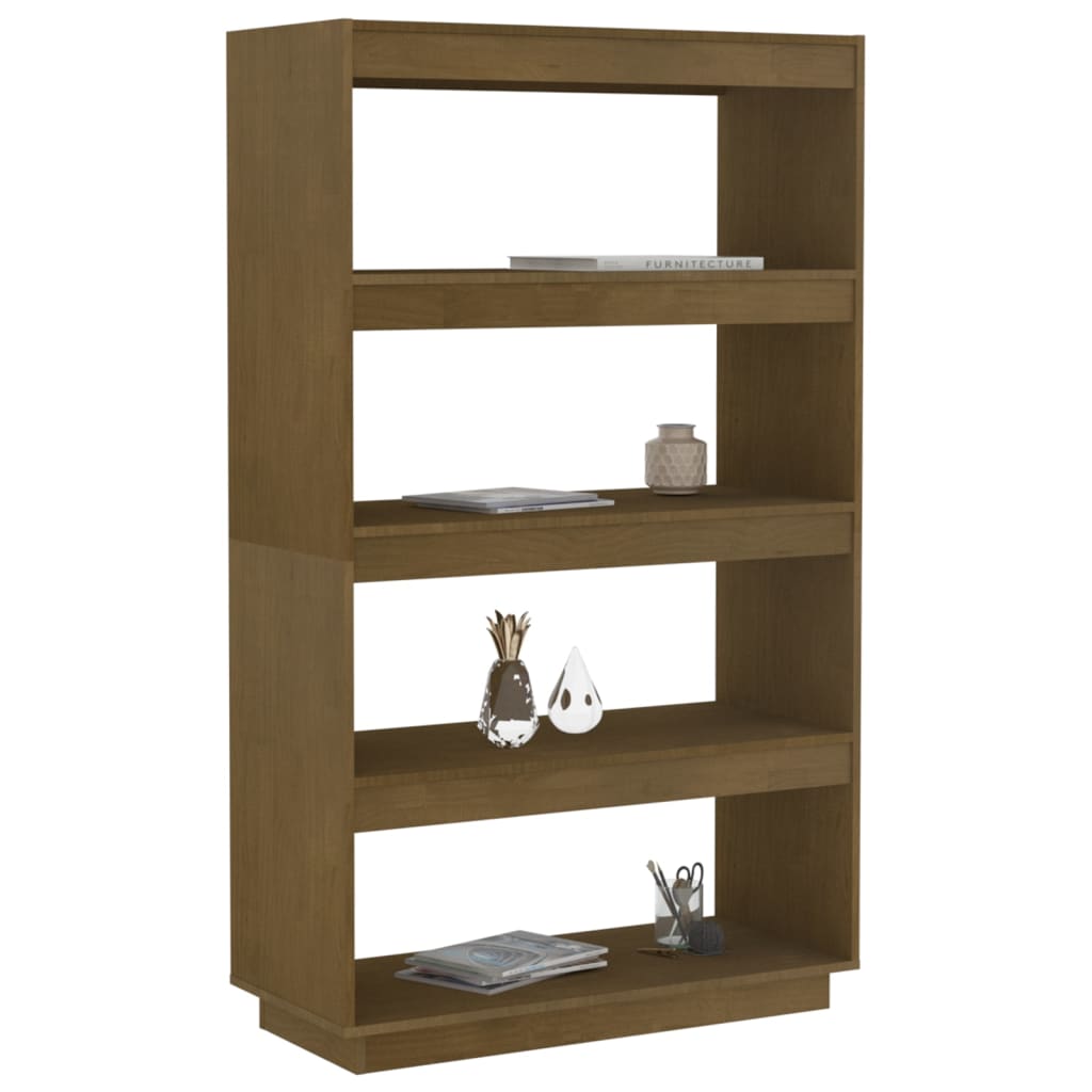 vidaXL Bücherregal/Raumteiler Honigbraun 80x35x135 Massivholz Kiefer
