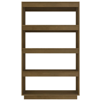 vidaXL Bücherregal/Raumteiler Honigbraun 80x35x135 Massivholz Kiefer