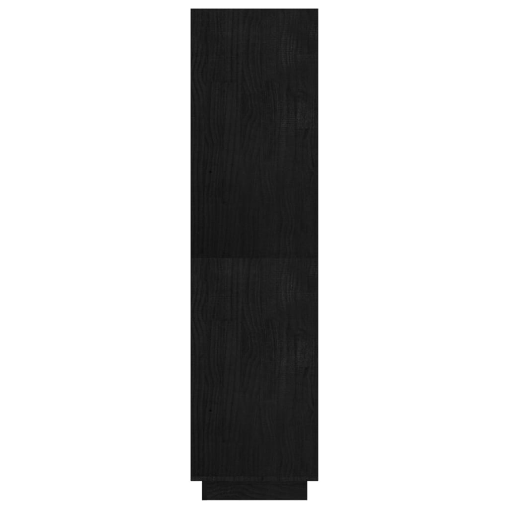 vidaXL Bibliothèque/Séparateur de pièce Noir 80x35x135 cm Bois de pin massif