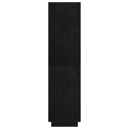 vidaXL Bibliothèque/Séparateur de pièce Noir 80x35x135 cm Bois de pin massif