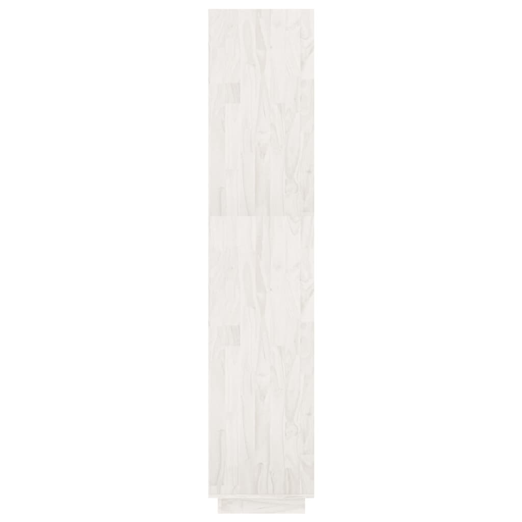 vidaXL Bücherregal/Raumteiler Weiß 80x35x167 cm Massivholz Kiefer