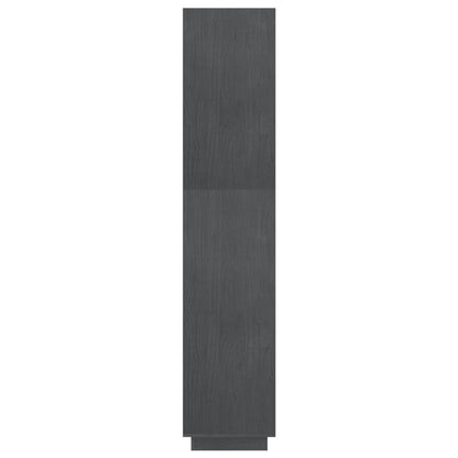 Bücherregal/Raumteiler Grau 80x35x167 cm Massivholz Kiefer