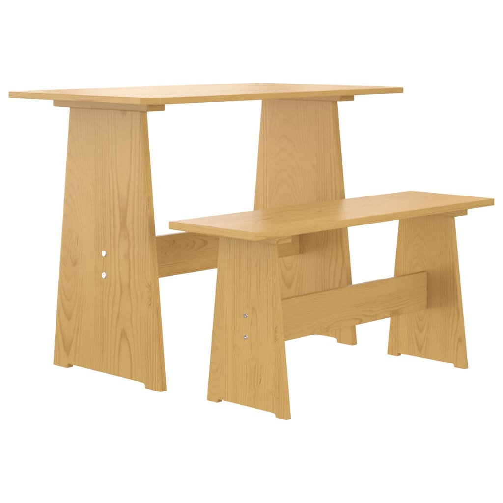 vidaXL 3-tlg. Eckbankgruppe REINE Honigbraun Massivholz Kiefer