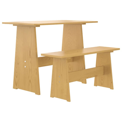 vidaXL 3-tlg. Eckbankgruppe REINE Honigbraun Massivholz Kiefer