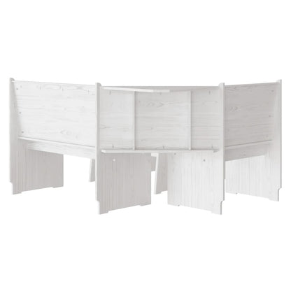 vidaXL Ensemble banquette d'angle 3 pcs REINE blanc pin massif