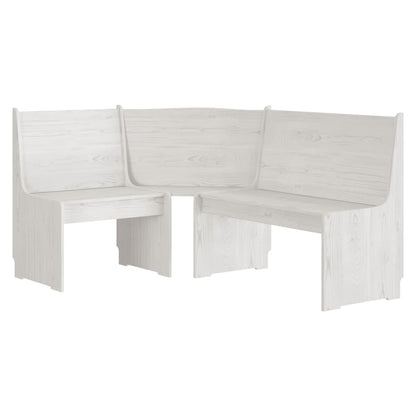 vidaXL Ensemble banquette d'angle 3 pcs REINE blanc pin massif