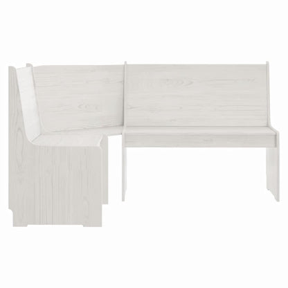 vidaXL Ensemble banquette d'angle 3 pcs REINE blanc pin massif