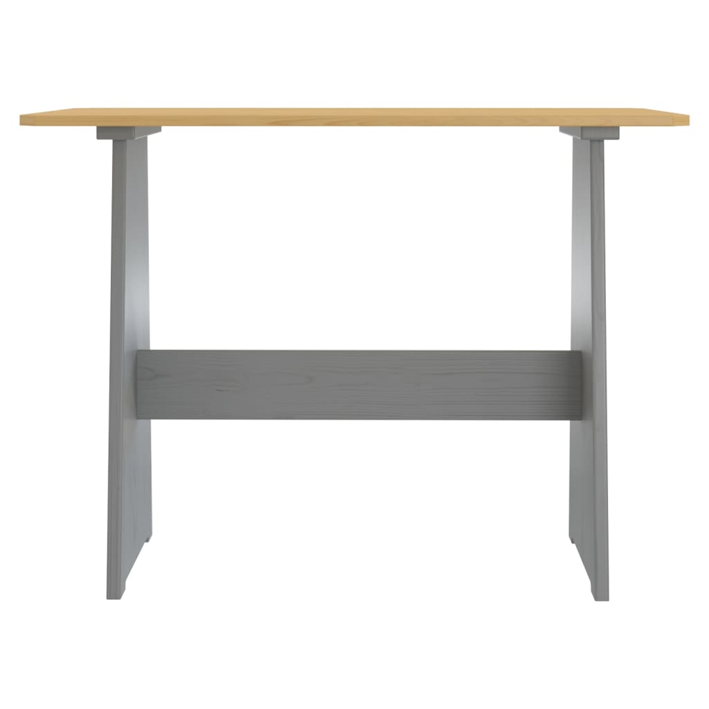 vidaXL Ensemble banquette d'angle 3 pcs REINE miel-marron gris pin massif