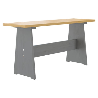 vidaXL Ensemble banquette d'angle 3 pcs REINE miel-marron gris pin massif