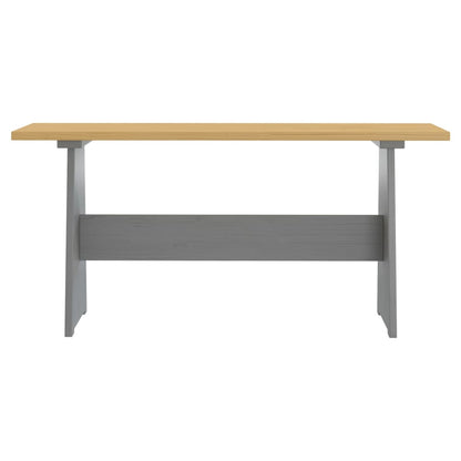 vidaXL Ensemble banquette d'angle 3 pcs REINE miel-marron gris pin massif