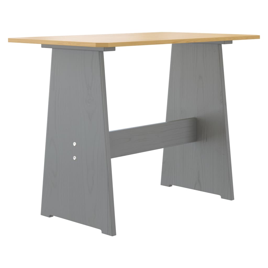 vidaXL Ensemble banquette d'angle 3 pcs REINE miel-marron gris pin massif