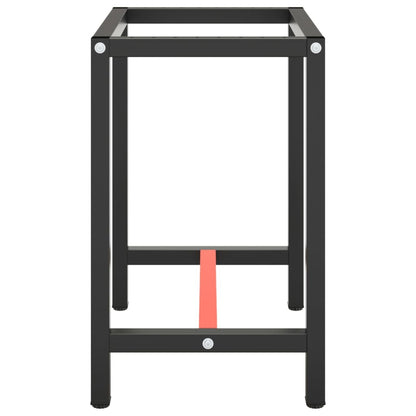 vidaXL Bâti d'établi noir mat et rouge mat 70x50x79 cm métal