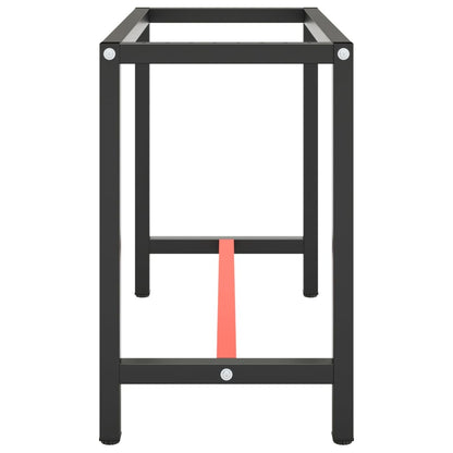 vidaXL Châssis d'établi noir mat et rouge mat 110 x 50 x 79 cm Métal