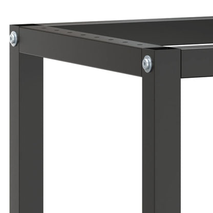 vidaXL Werkbankgestell Mattschwarz und Mattrot 140x50x79 cm Metall