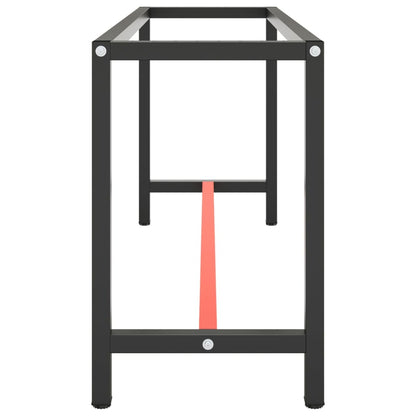 vidaXL Werkbankgestell Mattschwarz und Mattrot 170x50x79 cm Metall