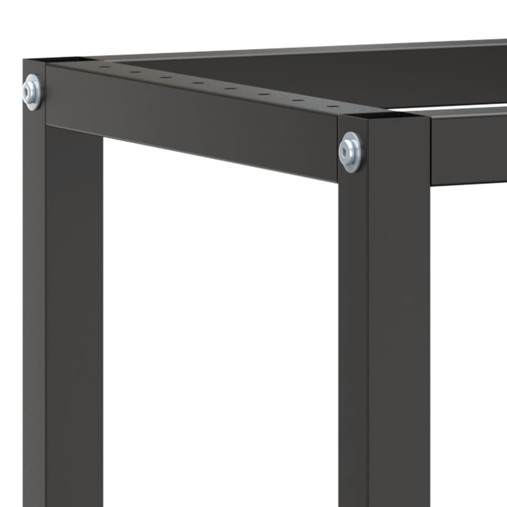 vidaXL Werkbankgestell Mattschwarz und Mattrot 210x50x79 cm Metall