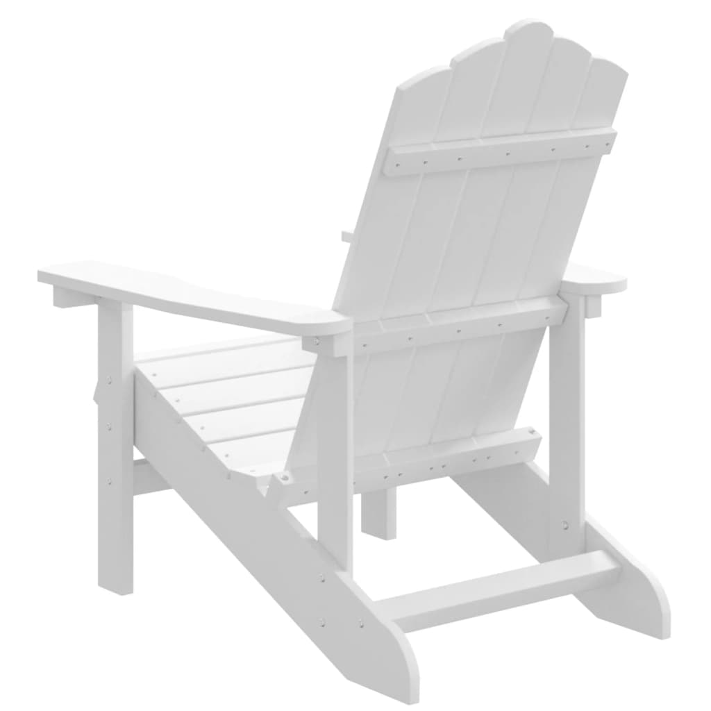vidaXL Chaise de jardin Adirondack en HDPE blanc