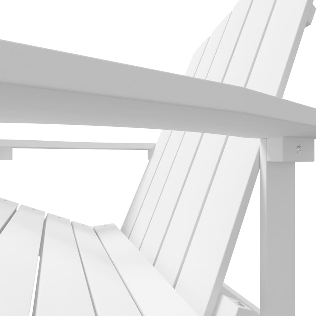 vidaXL Chaise de jardin Adirondack en HDPE blanc