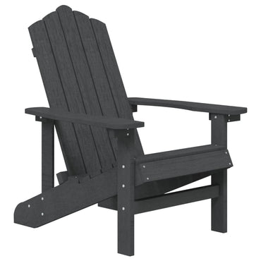 vidaXL Chaise de jardin Adirondack HDPE Anthracite