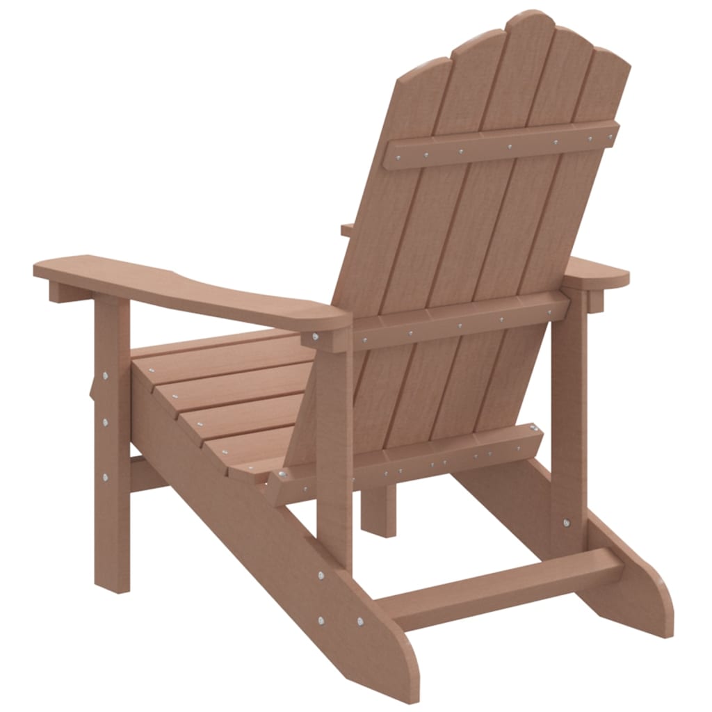 vidaXL Chaise de jardin Adirondack en HDPE marron