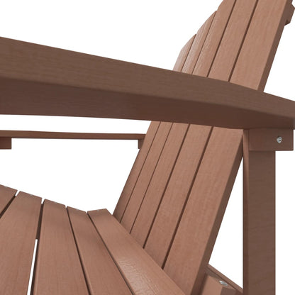 vidaXL Chaise de jardin Adirondack en HDPE marron