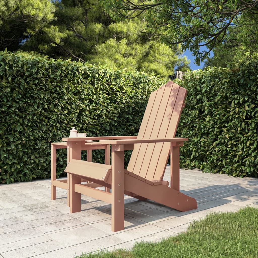vidaXL Chaise de jardin Adirondack en HDPE marron