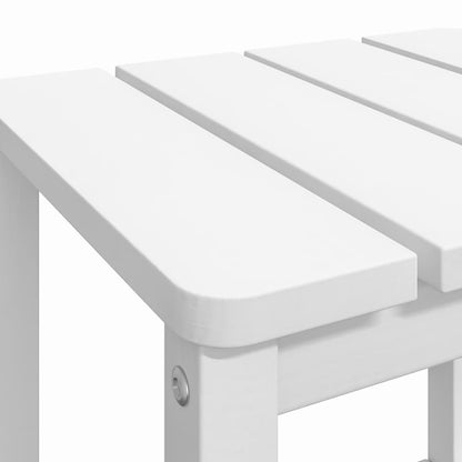 vidaXL Adirondack-Gartentisch Weiß 38x38x46 cm HDPE