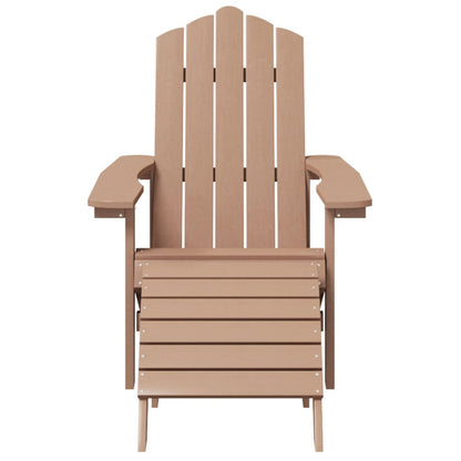 vidaXL Adirondack-Gartenstuhl mit Fußteil HDPE Braun