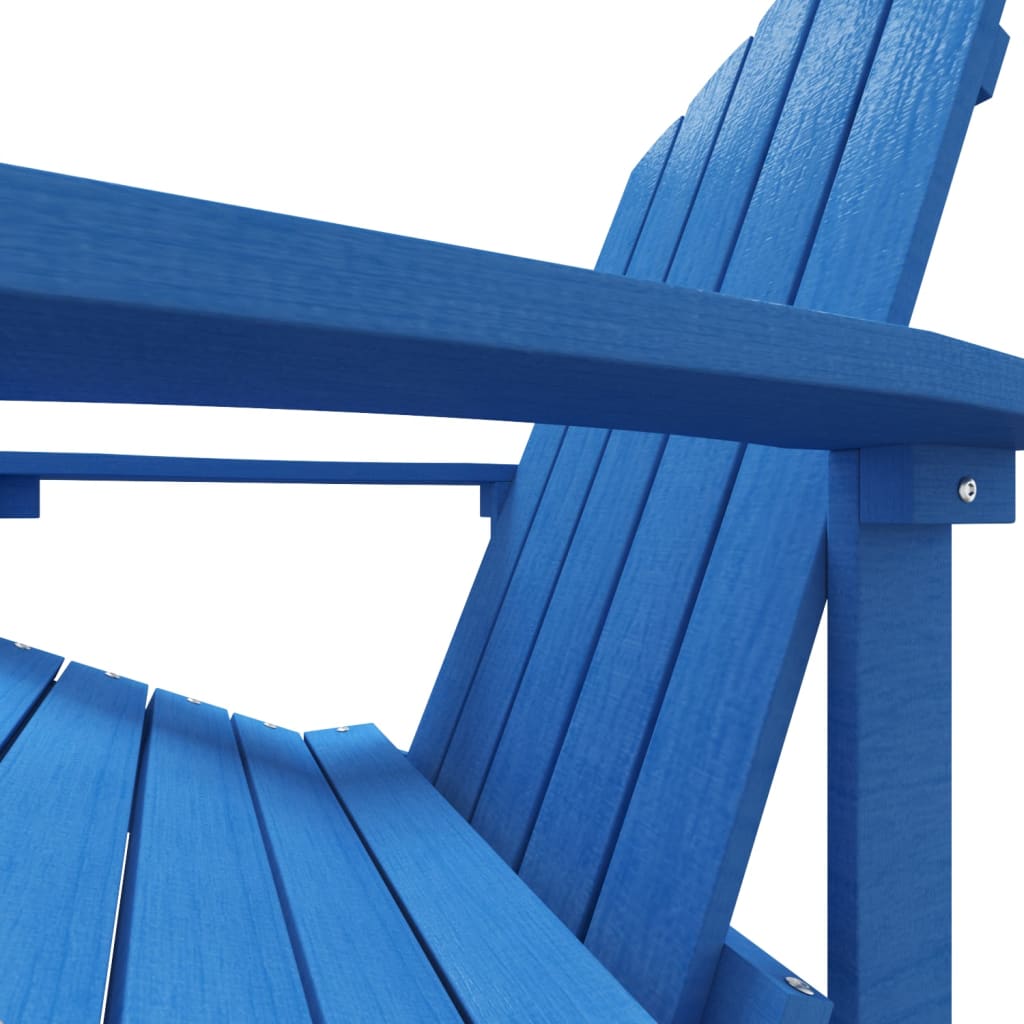 vidaXL Adirondack-Gartenstuhl mit Fußteil HDPE Aquablau