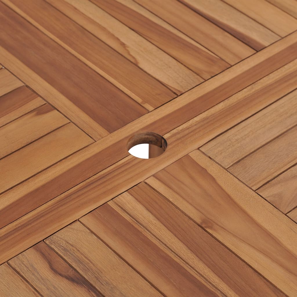 vidaXL Garten-Esstisch Ø110x75 cm Massivholz Teak