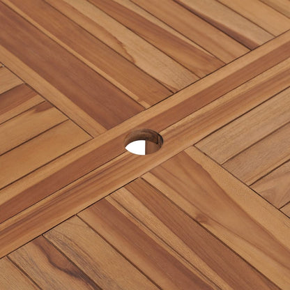 vidaXL Garten-Esstisch Ø110x75 cm Massivholz Teak