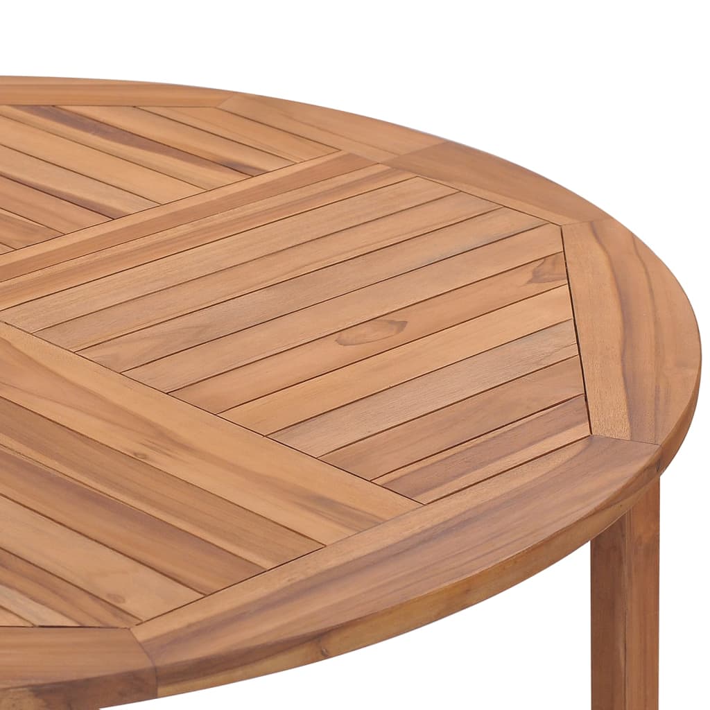 vidaXL Garten-Esstisch Ø110x75 cm Massivholz Teak