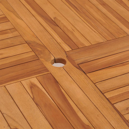 vidaXL Garten-Esstisch 110x110x75 cm Massivholz Teak