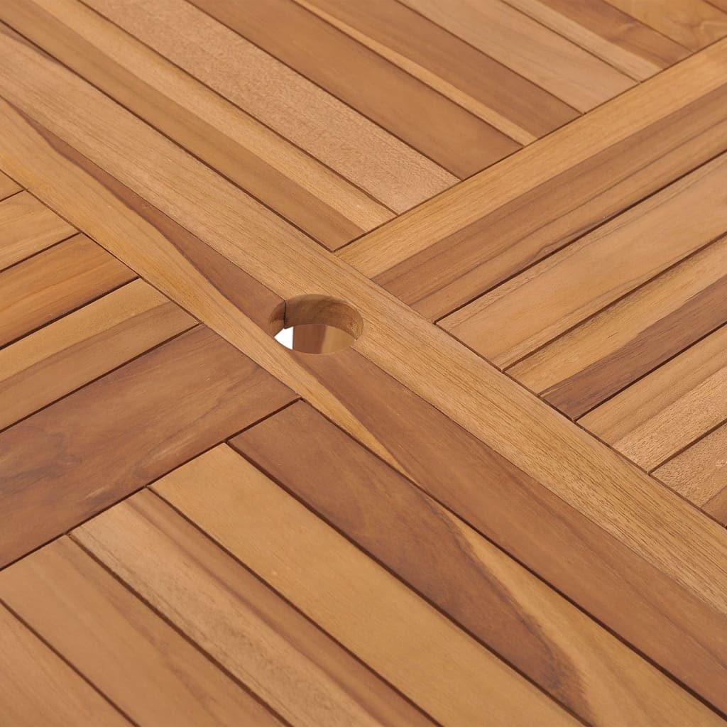 vidaXL Garten-Esstisch 110x110x75 cm Massivholz Teak