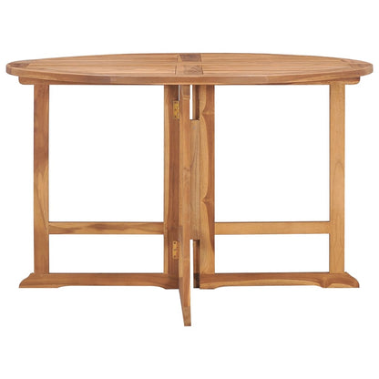 vidaXL Garten-Esstisch Klappbar Ø110x75 cm Massivholz Teak