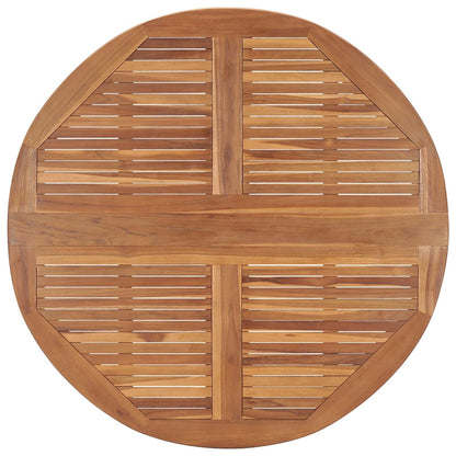 vidaXL Garten-Esstisch Klappbar Ø110x75 cm Massivholz Teak