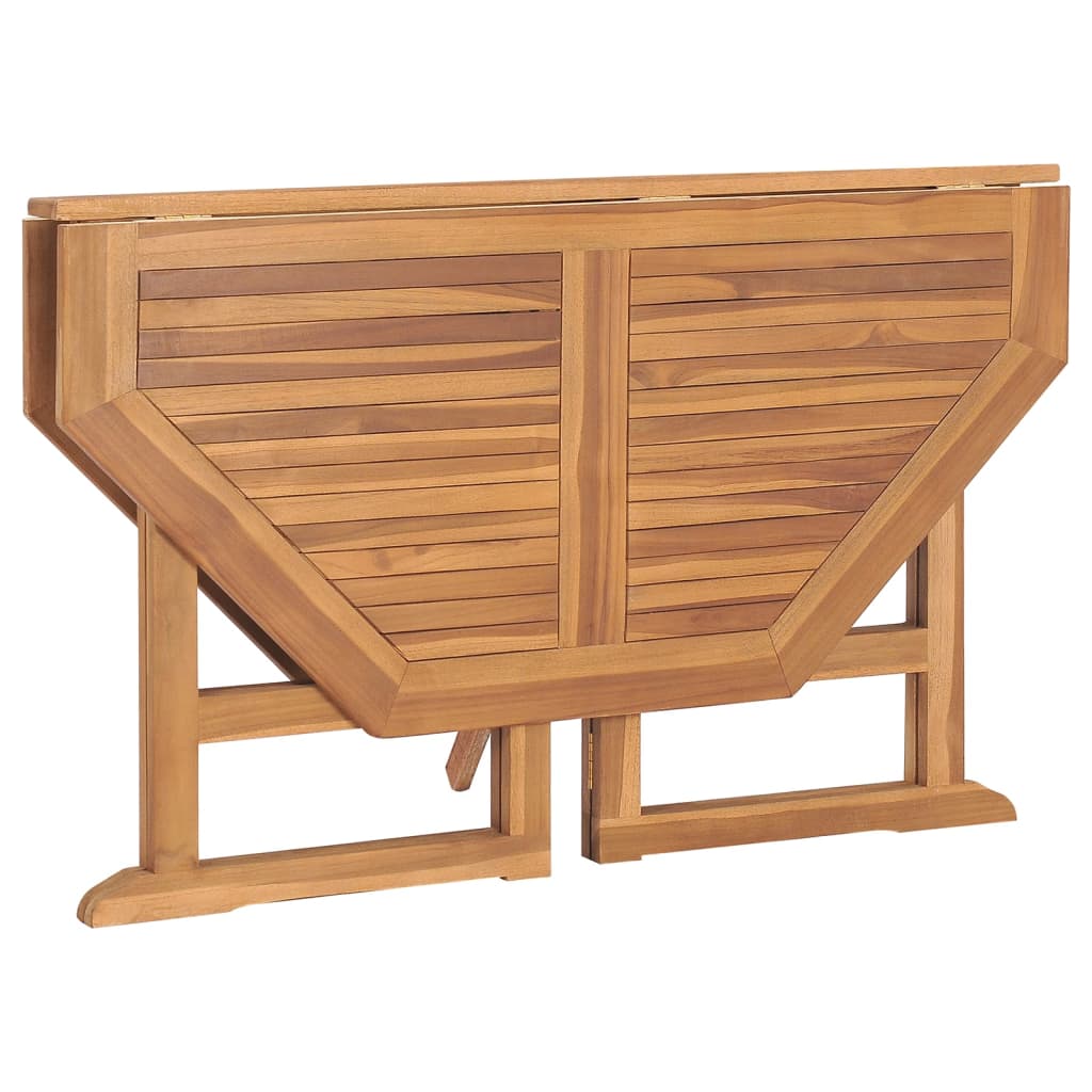 Garten-Esstisch Klappbar 110x110x75 cm Massivholz Teak