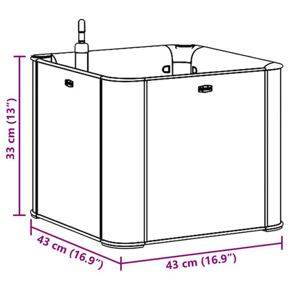vidaXL Jardinière surélevée auto-irrigante Gris 43x43x33 cm