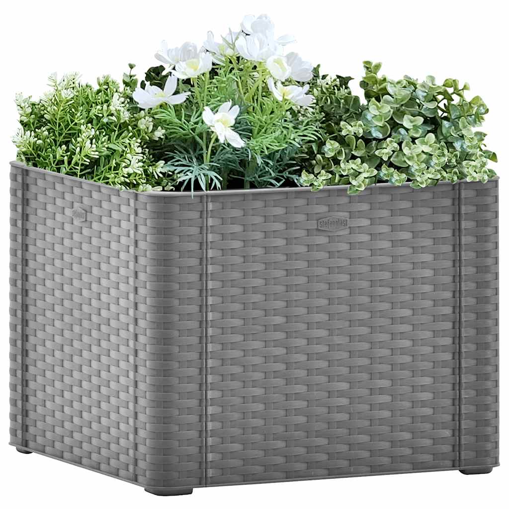vidaXL Jardinière surélevée auto-irrigante Gris 43x43x33 cm