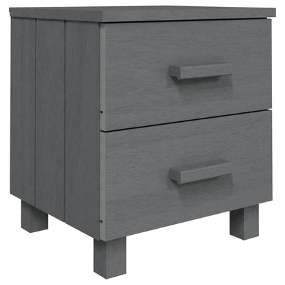 vidaXL Nachttisch HAMAR Dunkelgrau 40x35x44,5 cm Massivholz Kiefer