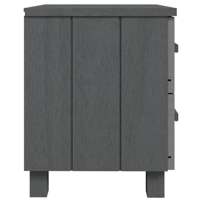 vidaXL Nachttisch HAMAR Dunkelgrau 40x35x44,5 cm Massivholz Kiefer